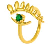Garneck Bague Œil Maléfique Chic Zircon pour Femme Anneau Créatif Ouvert Géométrique Accessoire Élégant pour Festivals et Tenues Quotidiennes