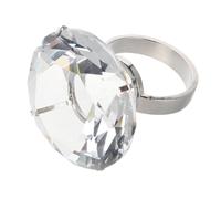 Garneck bague imitation diamant fausse bague faux anneaux Décorations de table de mariage Accessoires de bague simulés pour fête de mariage alliance ornements de bague Un verre Transparent