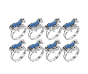 Garneck Bagues Ajustables Changeant de Couleur Selon Humeur Cheval Vert, Alliage de Zinc et Époxy, 8pcs pour Anniversaire et Accessoires Quotidiens Garçon et Filles
