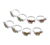 Garneck Bagues d'Humeur Cheval Lot de 8 Anneaux Ajustables en Alliage Léger Changement de Couleur Selon Température Bijoux Ludiques pour Garçon et Filles et Adolescents Présent pour