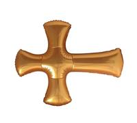 Garneck Ballon Croix 39 Pouces Doré pour Décoration de Fête Ballon Décoratif pour Shower Garçon Fille Accessoire Fête Première Communion Fournitures pour Shower