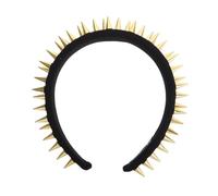 Garneck Bandeau à Rivets Punk Large pour Femmes, Accessoire Cheveux Métal Doré, Style Steampunk Été, Maintien Confortable, Look Rebelle Soirée Festival