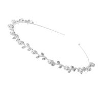Garneck Bandeau de Mariée Argenté Perles et Strass, Ajustement Confortable, Alliage Solide, pour Engagements et Fêtes Élégantes