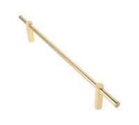 Garneck Barre de Protection Décorative en Alliage D’Aluminium Doré 40 CM pour Étagère Murale, Clôture d'Étagère Flottante Multifonction pour Bibliothèque, Casier à Bouteilles et Rangement