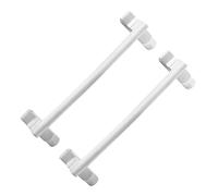 Garneck Barres Porte-Serviettes Suspendu 2 Pièces, Plastique Abs Blanc, Léger Et Robuste, Rangement Salle De Bain Cuisine, Étagère à Serviettes Et Torchons pour Organisation Murale