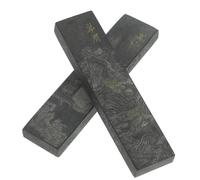 Garneck Bâtonnet D'encre Traditionnel Chinois Réutilisable, pour Étudiants et Enseignants 2 Pièces Noir Fond Plat et Lisse Plusieurs styles pour Calligraphie Créative et Plusieurs styles