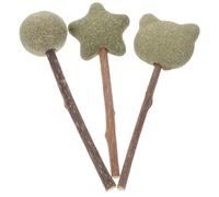 Garneck Bâtonnets à Mâcher Lot de 3 en Herbe à Chat Naturelle Actinidia Polygama et Stimulation la Faim Dentaire Comestible Fraîcheur de L'haleine pour Chat pour Salon Cuisine