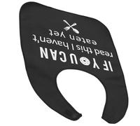 Garneck Bavoir Imperméable pour Adultes Âgés Noir Motif Couteau et Fourchette Lavable et Réutilisable Protection Repas Anti-Taches pour Seniors et Repas à Domicile