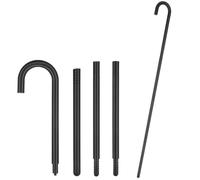 Garneck Béquille de Déguisement Noire en Plastique 4 Sections Accessoire de Fête Halloween Bâton de Magicien Décoratif Léger et Résistant pour Cosplay et Photos