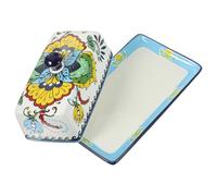 Garneck Beurrier en Céramique Blanc avec Couvercle, Boîte à Beurre Domestique Polyvalente, Porte-beurre Cuisine et Restauration, pour Conserver Beurre et Fromage, Style Européen, 1 Pièce