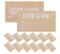 Garneck Billets de Tombola Vierges en Carton Lisse 200 Pièces Format Standard avec Champs Nom E-Mail et Téléphone pour Tombolas Concours et Ventes aux Enchères Lors d'Événements