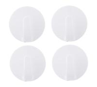 Garneck Blancs Crochets Magnétiques ABS, pour Réfrigérateur Lot de 4 | Repositionnables, Fixation Aimantée Robuste, Forme Ronde, pour Porte-clés et Ustensiles, Maison et Entrée