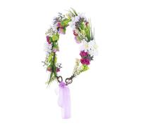 Garneck Bohemian Floral Headband Artificial Flowers Elegant Vacation Crown For Weddings Festivals Photo Props