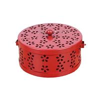 Garneck Boîte à Bobine de Moustique Rétro avec Poignée Support Anti-brûlure et Décoratif pour Serpentin Rouge