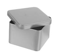 Garneck Boîte à Thé Carrée Mat avec Couvercle Contenant Métallique pour Stockage de Thé Vrac pour Rangement Pratique et Élégant pour Cuisine