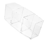 Garneck Boîte de Rangement Acrylique Transparente Facile à Nettoyer 3 Compartiments pour Capsules de Café Maison Bureau