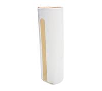 Garneck Boîte De Rangement Adhésive pour Cotons Démaquillants 7,7x6,6x23,8 Cm en Plastique Blanc, Étui Mural Compact Multi-usages pour Salle De Bain, Organisateur De Cotons Cosmétiques