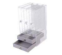 Garneck Boîte de Rangement Bijoux Transparente Acrylique Multi-Couches Capacité Élevée pour Boucles d'Oreilles Organiseur Facile à Nettoyer Étui Polyvalent pour Accessoires Petits Bijoux