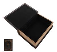 Garneck Boîte de Rangement Bois Forme de Ancien Style Vintage Coffret Cachette Secret pour Bijoux et Souvenirs Organisateur Décoratif pour Maison et Bureau