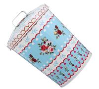 Garneck Boîte de Rangement Bonbons en Fer Blanc Couvercle Grosse Capacité Design Européen Imprimé Floral Boîte Métallique Décorative pour Stockage Maison Emballage Présent Festif