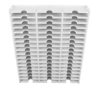 Garneck Boîte de Rangement Multifonction en Pvc Blanc 51 Compartiments pour Tampons D'encre et Accessoires de Bureau, Design Élégant et Professionnel pour Organiser Votre Espace