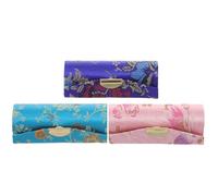 Garneck Boîte de Rangement pour Rouge à Lèvres Style Chinois en Plastique 3pcs Plusieurs Styles Design Bouton Élégant Organisateur Portable et Lisse Plusieurs Styles pour Voyage et Présent