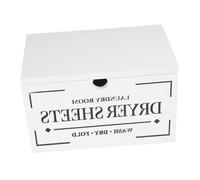 Garneck Boîte De Rangement Pour Sèche-Linge Boîte De Rangement Blanche Organisation Du Ménage Boîte De Rangement Multifonctionnelle Petite Poubelle Porte-Peluches En Osier Distributeur De