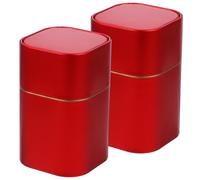 Garneck Boîte de Rangement pour Thé -blanc Hermétique, Facile à Remplir, Conserve Feuilles de Thé Sèches, Lot de 2, pour Café ou Restaurant