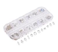 Garneck Boîte de Strass Manucure Blanc en Métal pour Décoration D'ongles Diy, Breloques pour Ongles Finition Fine et Apparence Attrayante, Accessoires Nail Art