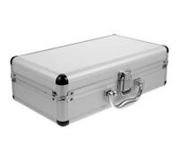 Garneck Boîte en Alliage D’Aluminium Portable à Grosse Capacité Poignée | Coque Abs, Doublure Flanelle et Coton Perlé, Finition Blanche, pour Voyages Extérieurs et Affaires