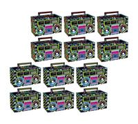 Garneck Boîtes à Bonbons Vintage Années 80 en Papier Coffret 12 Pièces Boîtes Multifonctions pour Fête Rétro à Biscuits Colorées et Légères Emballage Présent Original pour Événements