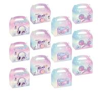 Garneck Boîtes à Dragées Thème Musique 12 Pièces Réutilisables Légères Résistantes pour Anniversaire avec Motifs Notes et Batterie, Cadeaux de Fête pour Enfants et Adultes