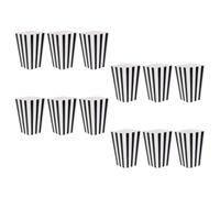 Garneck Boîtes à Popcorn Récipient Pratique Lot de 12 en Papier Noir pour Snacks et Bonbons pour Fêtes à Domicile et Réceptions de Mariage