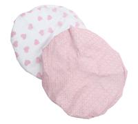 Garneck Bonnet de Bain Rose 2 Pièces en Eva et Aluminium, Imperméable et Anti-statique, Protection Cheveux Longueurs pour Bain, Accessoire Élégant et Confortable
