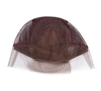 Garneck Bonnet de Postiche Marron en Maille Respirante Lanières Réglables et Dentelle Frontale pour Cheveux Raides et Courts