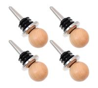 Garneck Bouchons de Bouteille en Acier Inoxydable 4 Pcs, Bouchons de Vin Rouge 1,7 Cm, Scelleurs sous Vide pour Bouteilles de Vin ’huile, Accessoires de Bar pour Conservation Fraîcheur