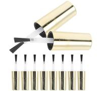 Garneck Bouchons de Flacons de Vernis à Ongles en Gel Réutilisables et Sûrs 10pcs Accessoires Manucure avec Brosse en Fibre Artificielle pour Ongles pour Salons et Maisons