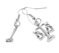 Garneck Boucles D’oreilles Pendantes D’avocat Marteau En Métal Pour Femmes Accessoire Décoratif Justice Présent Élève En Droit Profession Libérale