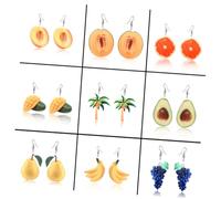 Garneck Boucles D’oreilles Pendantes Grappe de Raisin, Acrylique Coloré Vert et Bleu, Légères et Créatives, Bijoux Femmes, Usage Quotidien et Soirée, Design Délicat et Original