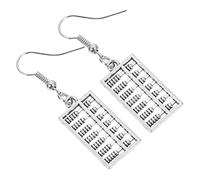 Garneck Boucles d'Oreilles Pendantes Boulier pour Femmes en Acier Inoxydable Accessoire de Mode pour Bijoux Mathématiques Amusants et Colorés