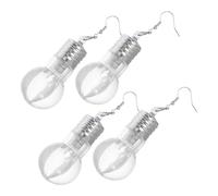 Garneck Boucles D'oreilles Pendantes Lampe Led Lumineuses Amusantes Rondes, Alliage Métal, 2 Paires, Fête Et Boîte De Nuit, Style Unique Et Coloré, Taille Moyenne