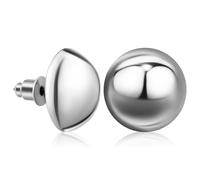 Garneck Boucles Oreilles Bouton Demi-sphère Élégantes Pour Femmes Clous Ronds Demi-boule Polyvalents Pour Usage Quotidien Bijoux Chics Et Sobres Adaptable à Toutes Occasions