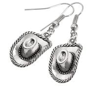 Garneck Boucles Oreilles Chapeau Cowgirl Légères Et Durables Style Western Bijoux Cow-girl Pour Costume Steampunk Et Halloween Accessoires Confortables Pour Femme