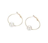 Garneck Boucles Oreilles Femmes Blanc Important Personnalité Chic Tempérament Élégantes Plaqué Or Hypoallergénique Cadeau Fête Anniversaire