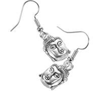 Garneck Boucles Oreilles Pendantes Bouddha Argent Vieilli pour Femmes Design Léger et Élégant Bijoux Spirituels pour Mariages et Événements