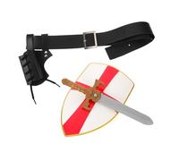 Garneck Bouclier Médiéval Chevalier en Plastique Vintage, Accessoire Sûr pour Cosplay Garçon et Filles et Événements à Thème Renaissance, Ensemble Complet pour Fêtes Médiévales