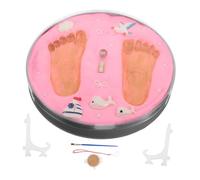 Garneck boue de main de bébé kit mains et sans encre kit d'ornement d' de main kit de fabrication d'ornements pour enfants moule de pieds de bébé fer rose