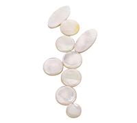 Garneck Bouton de e saxophone, Bouton de clé Shell, 9pcs/set, Inlays accessoires pour saxophone alto tenor soprano, blanc, léger, décoratif