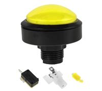 Garneck Bouton-Poussoir Lumineux Convexe Jaune 63 -Interrupteur pour Machine de Accessoire Bouton de Remplacement pour Borne D’Arcade et Distributeur Automatique