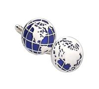 Garneck Boutons de Manchette Globe Terre Ronde en Alliage de Zinc 1 Paire Bijoux pour Chemise Homme Accessoire Élégant pour Costume et Tenue de Fête Présent Noël